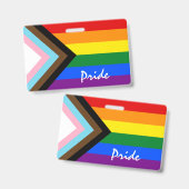 LGBTQ & Pride - Rainbow Progress Flag Badge (Voor- en achterkant)