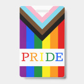LGBTQ & Pride - Rainbow Progress Flag Badge (Achterkant)