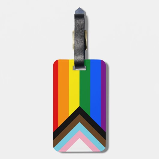 LGBTQ & Pride - Rainbow Progress Flag/Bagagelabel Bagagelabel (Achterkant verticaal)