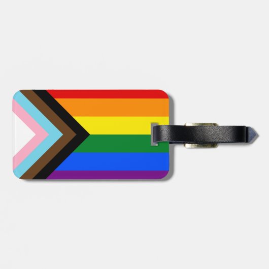 LGBTQ & Pride - Rainbow Progress Flag/Bagagelabel Bagagelabel (Achterkant horizontaal)
