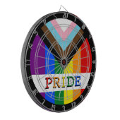 LGBTQ & Pride - Rainbow Progress Flag Dartbord (Voorkant Links)