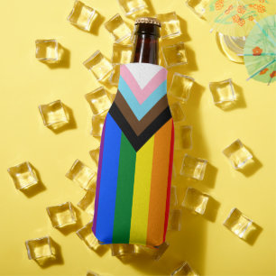 LGBTQ & Pride - Rainbow Progress Flag Flesjeskoeler