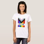 LGBTQ & Pride - Rainbow Progress Flag Lady mode T-shirt (Voorkant volledig)