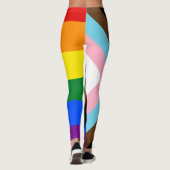 LGBTQ & Pride - Rainbow Progress Flag Leggings (Achterkant)