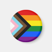 LGBTQ & Pride - Rainbow Progress Flag Magneet (Voorkant)