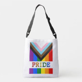 LGBTQ & Pride - Rainbow Progress Flag mode Crossbody Tas (Achterkant)