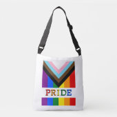 LGBTQ & Pride - Rainbow Progress Flag mode Crossbody Tas (Voorkant)