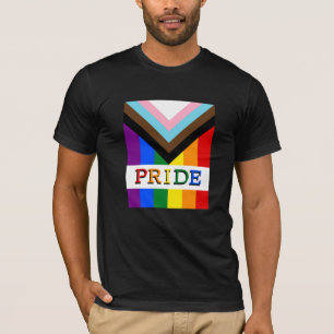 LGBTQ & Pride - Rainbow Progress Flag mode T-shirt