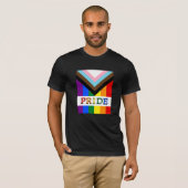 LGBTQ & Pride - Rainbow Progress Flag mode T-shirt (Voorkant volledig)