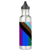 LGBTQ & Pride - Rainbow Progress Flag, personalise Waterfles (Links)