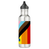 LGBTQ & Pride - Rainbow Progress Flag, personalise Waterfles (Rechts)
