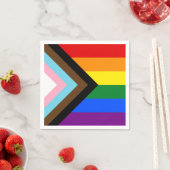 LGBTQ & Pride - Rainbow Progress Flag Servet (Insitu)