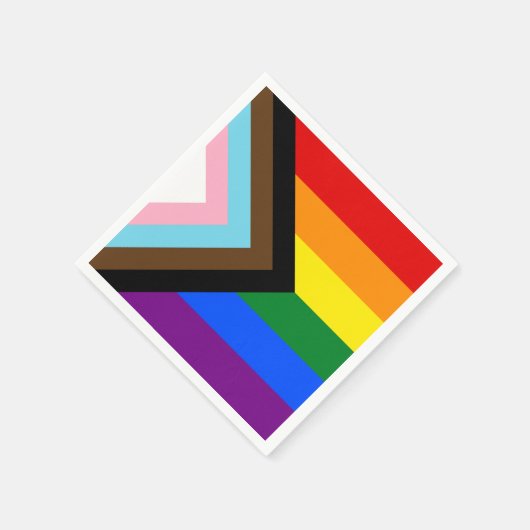 LGBTQ & Pride - Rainbow Progress Flag Servet (Hoek)