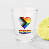 LGBTQ & Pride - Rainbow Progress Flag Shot Glas (Voorkant)