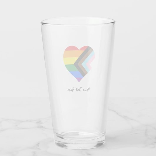 LGBTQ & Pride - Rainbow Progress Flag Shot Glass Glas (Achterkant)