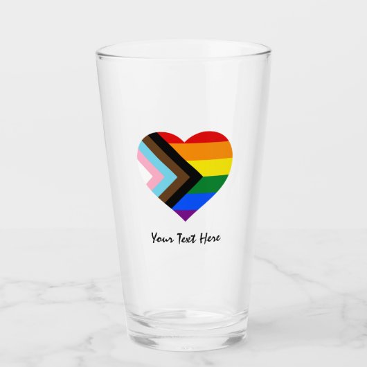 LGBTQ & Pride - Rainbow Progress Flag Shot Glass Glas (Voorkant)