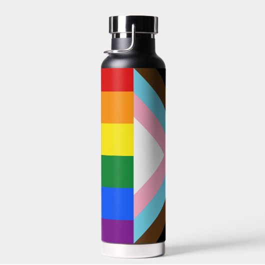 LGBTQ & Pride - Rainbow Progress Flag Waterfles (Rechts)