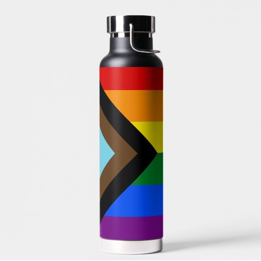 LGBTQ & Pride - Rainbow Progress Flag Waterfles (Links)
