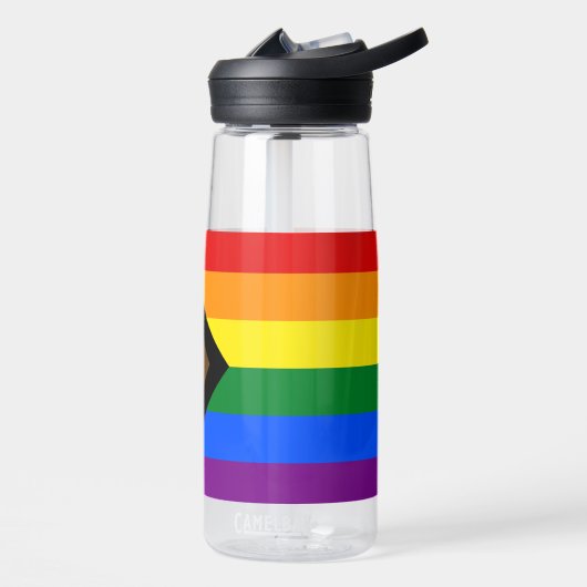 LGBTQ & Pride - Rainbow Progress Flag Waterfles (Links)