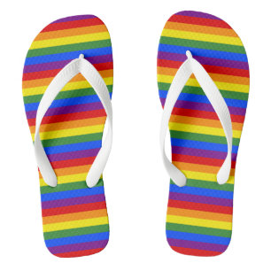 LGBTQ Pride Rainbow Stripe Pattern Teenslippers
