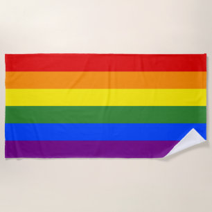LGBTQ Pride Rainbow Stripes Strandlaken