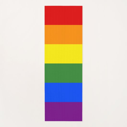 LGBTQ Pride Rainbow Stripes Yogamat (Voorkant)