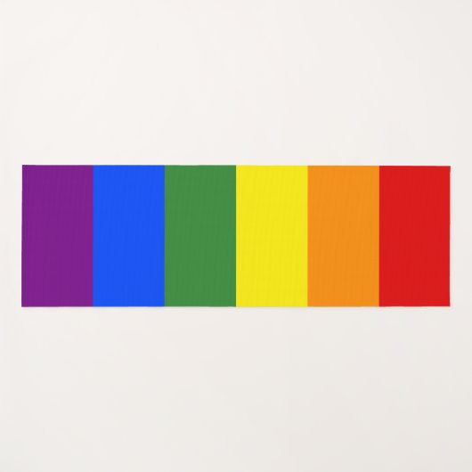 LGBTQ Pride Rainbow Stripes Yogamat (Voorkant (horizontaal))