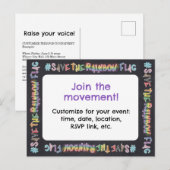LGBTQ+ Pride Rally uitnodiging #SaveTheRainbowFlag (Voorkant / Achterkant)