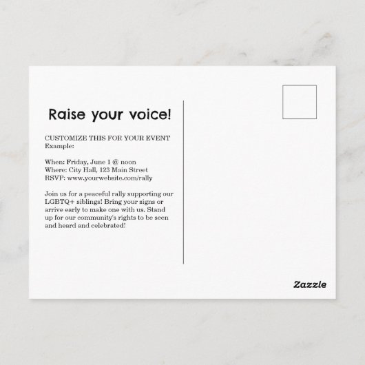 LGBTQ+ Pride Rally uitnodiging #SaveTheRainbowFlag (Achterkant)