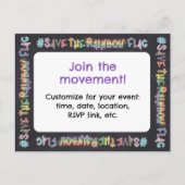 LGBTQ+ Pride Rally uitnodiging #SaveTheRainbowFlag (Voorkant)