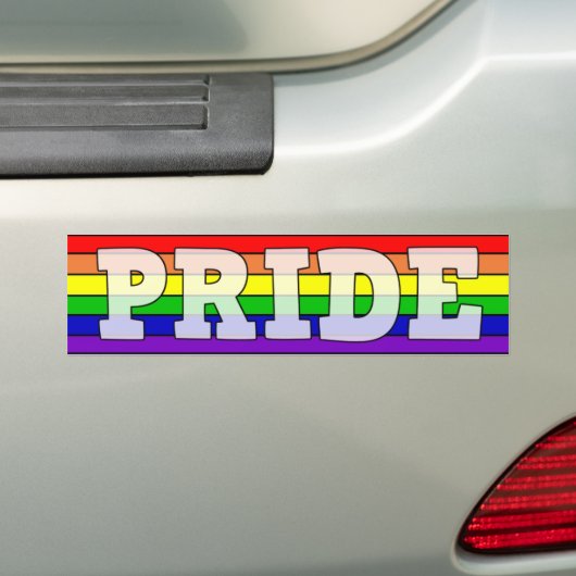 LGBTQ+ Pride regenboog Bumpersticker (Op auto)