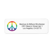LGBTQ pride regenboog gradiënt vrede symbool adres Etiket (Voorkant)