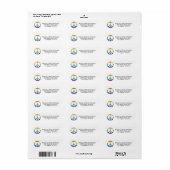 LGBTQ pride regenboog gradiënt vrede symbool adres Etiket (Full Sheet)