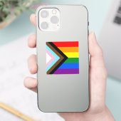 LGBTQ & Pride - Regenboog Progressie Vlag / Vinyl Sticker (Telefoon)