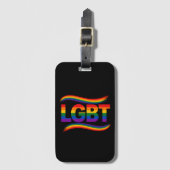 LGBTQ+ Pride Regenboog Typografie Ontwerp Bagagelabel (Voorkant (verticaal))