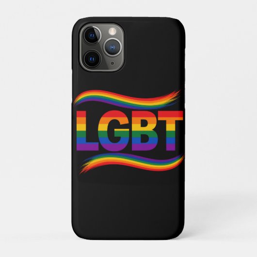 LGBTQ+ Pride Regenboog Typografie Ontwerp Case-Mate iPhone Case (Achterkant)