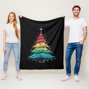 LGBTQ Pride Regenboog Vlag Gay Kerstboom Gifts Fleece Deken