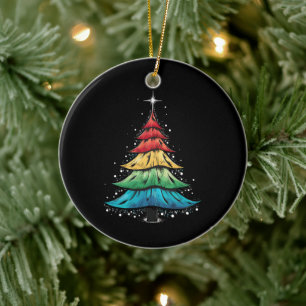 LGBTQ Pride Regenboog Vlag Gay Kerstboom Gifts Keramisch Ornament