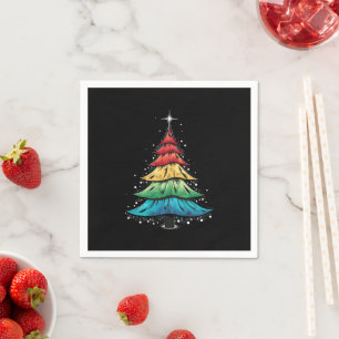 LGBTQ Pride Regenboog Vlag Gay Kerstboom Gifts Servet