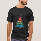 LGBTQ Pride Regenboog Vlag Gay Kerstboom Gifts T-shirt (Voorkant)