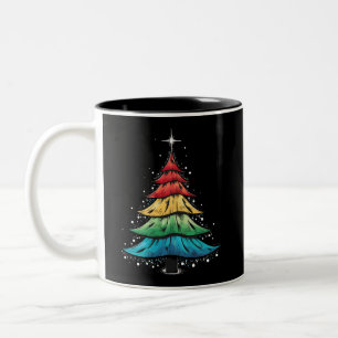 LGBTQ Pride Regenboog Vlag Gay Kerstboom Gifts Tweekleurige Koffiemok