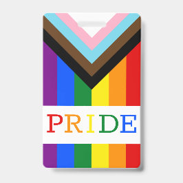 LGBTQ & Pride - Regenboog Vooruitgangs Vlag Badge