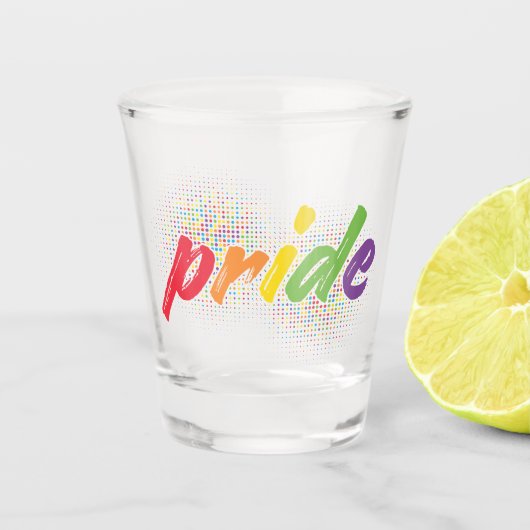 LGBTQ - Pride - regenboogkleuren Shot Glas (Voorkant)