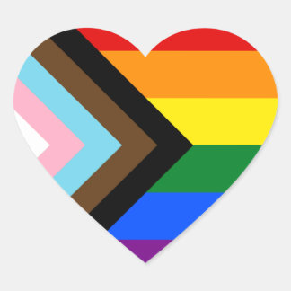 LGBTQ & Pride - Regenboogprogressievlag Hart Sticker