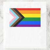 LGBTQ & Pride - Regenboogprogressievlag Rechthoekige Sticker (Tas)