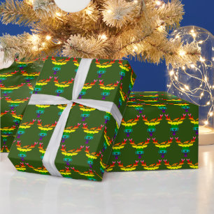 LGBTQ Pride Regenboogstaartsenreindedkop W Cadeaupapier