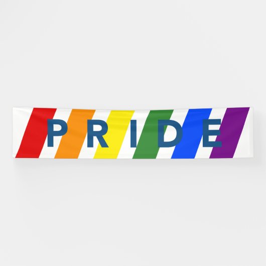 LGBTQ PRIDE regenboogstrepen Spandoek (Horizontaal)