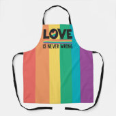 LGBTQ Pride regenboogvlag Love is nooit verkeerd Schort (Voorkant)