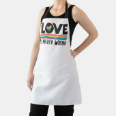 LGBTQ Pride regenboogvlag Love is nooit verkeerd Schort (Insitu)