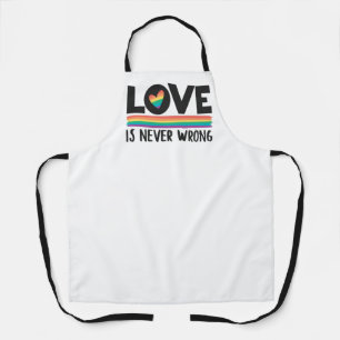 LGBTQ Pride regenboogvlag Love is nooit verkeerd Schort